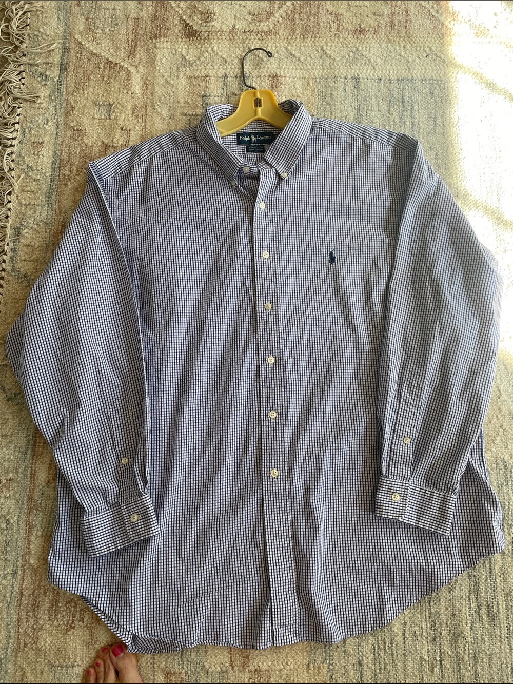 Polo by Ralph Lauren Men’s Navy and White Button-Down Shirt 17 1/2  - 35